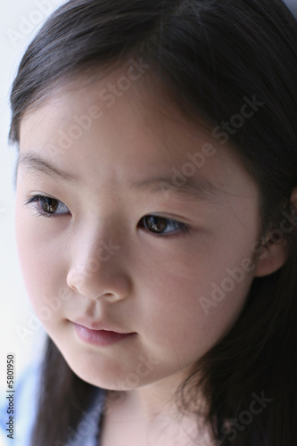 close-up portrait of a little girl
