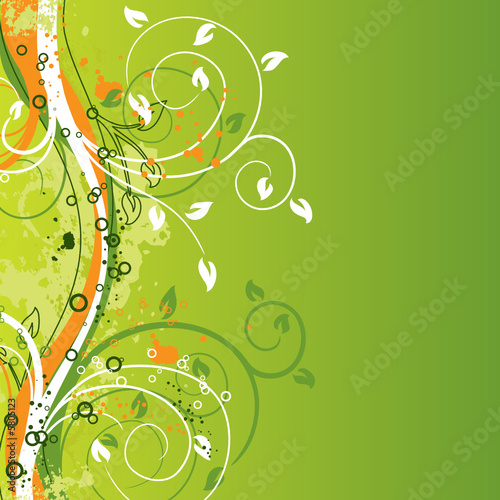 Grunge floral backgrounds, vector illustration 