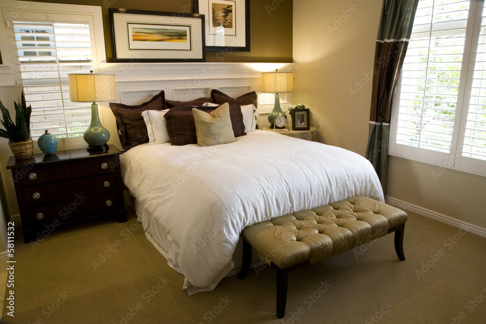 Fototapeta premium Modern luxury home bedroom.
