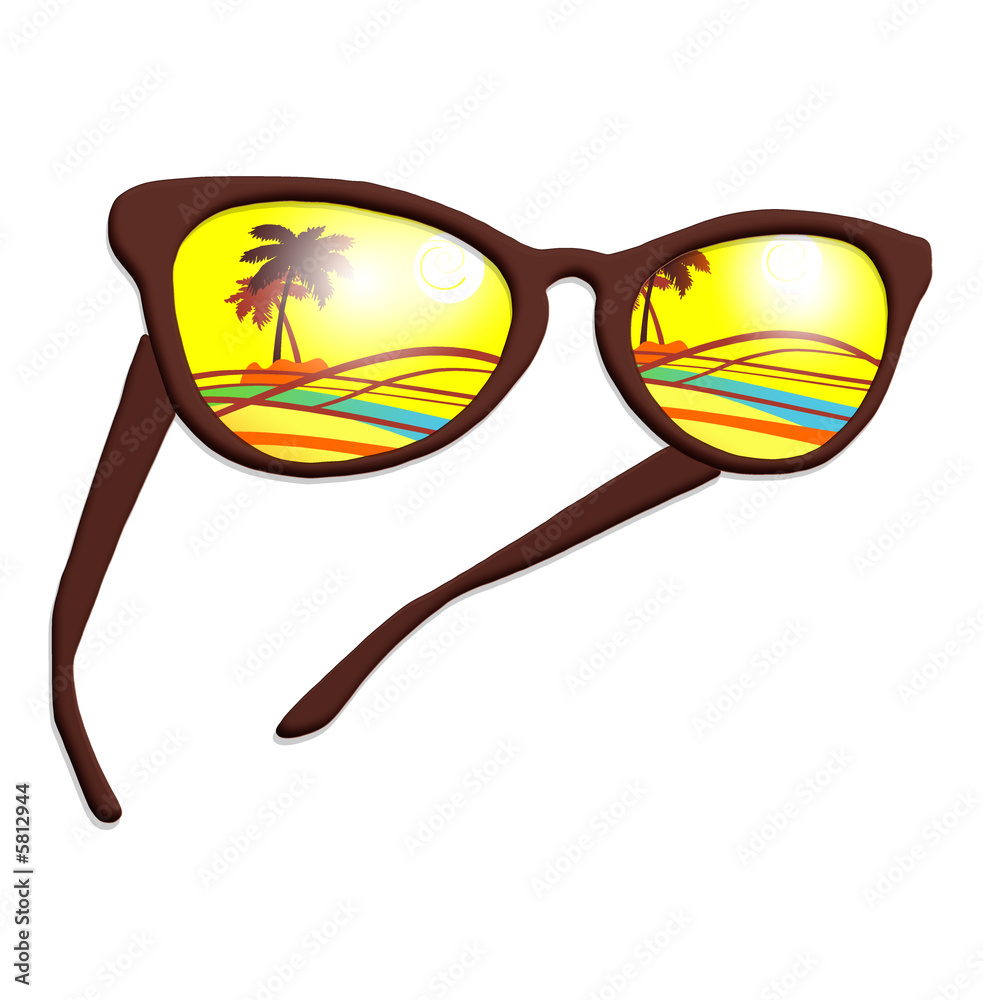 lunettes de soleil - obrazy, fototapety, plakaty 