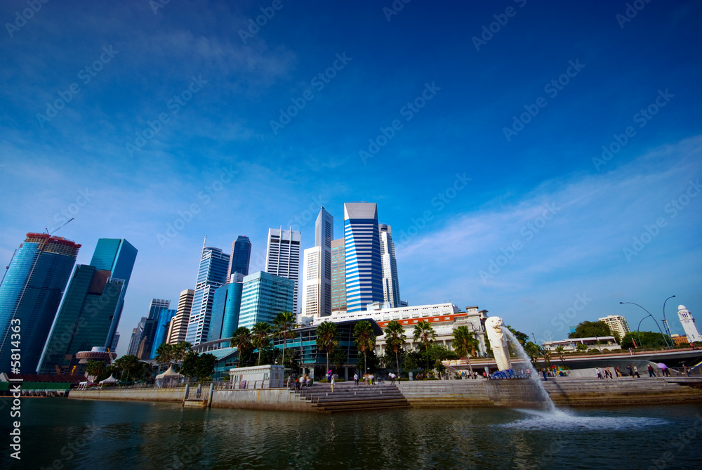 Naklejka premium Singapore cityscape