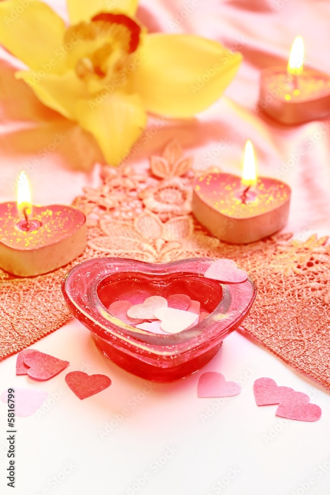 Valentine heart of candles Valentine heart of candles