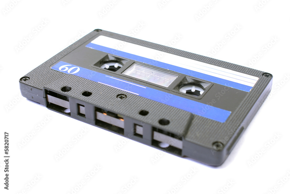 Old dirty 80's audio cassette tape .