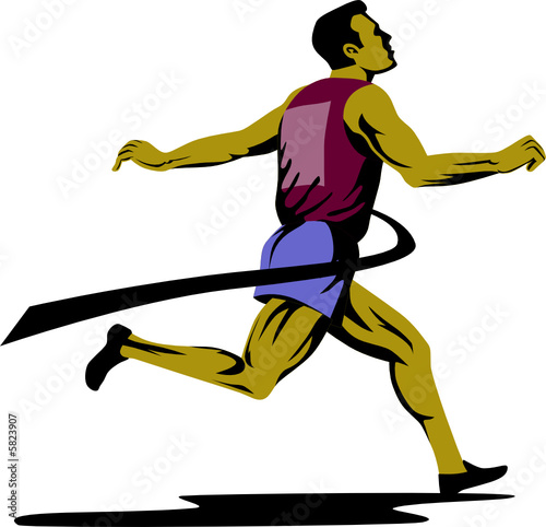 Sprinter on a winning finish
