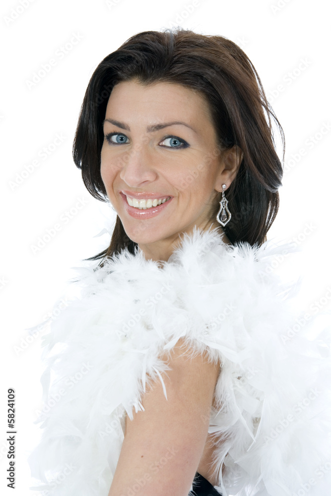 portrait of the brunette in the evening dress portrait of the brunette in the evening dress