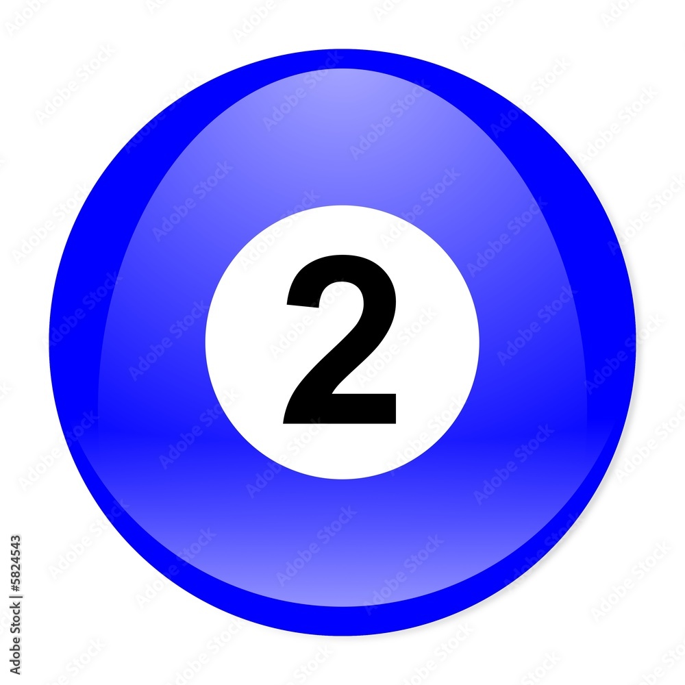 blue aqua button with number two blue aqua button with number two