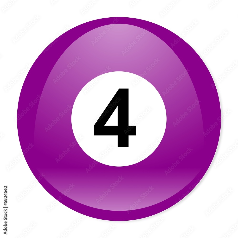 velvet aqua button with number four
