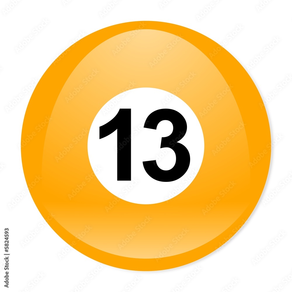orange aqua button with number thirteen orange aqua button with number thirteen