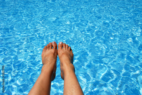 Feet Over the Swimming Pool