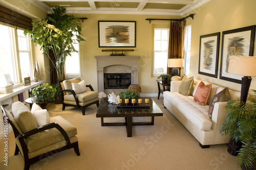Comfortable luxury home living room.