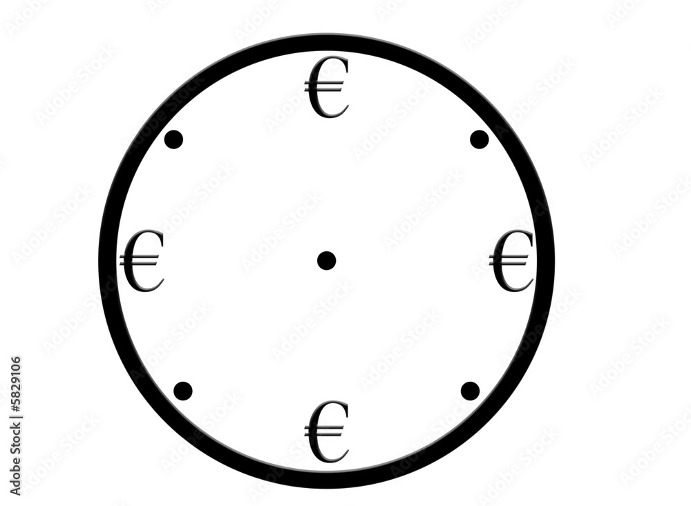 A Time is money conceptual illustration of a clock A Time is money conceptual illustration of a clock
