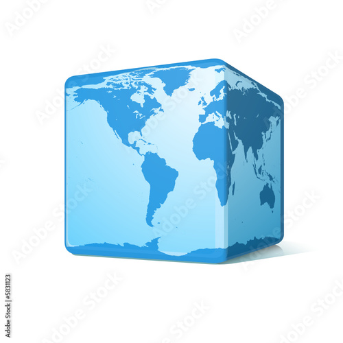 Planète terre cubique