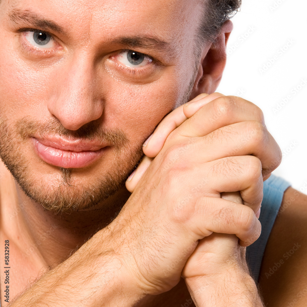 Fototapeta premium Portrait of a young adult man
