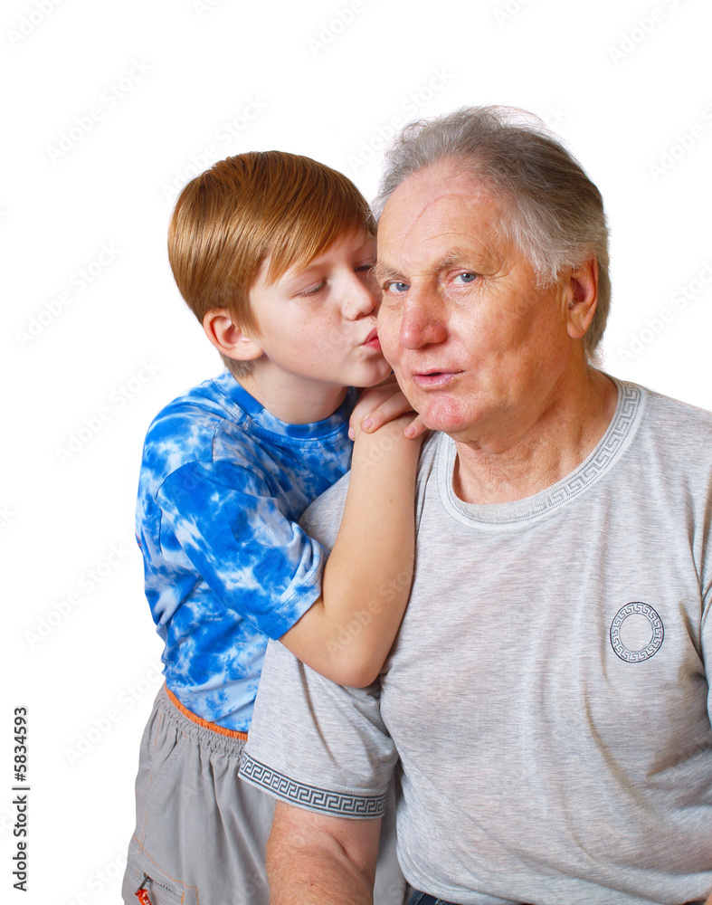 grandfather with boy grandfather with boy