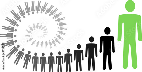 spiral personal growth vector illustration
