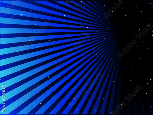 faisceau laser bleu dans espace infini