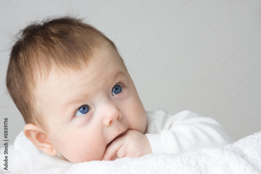 Portrait of adorable infant