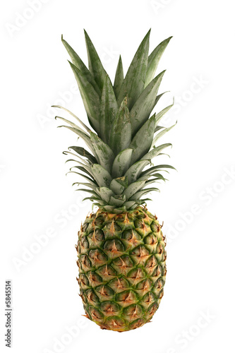 Isolated pineapple on white background