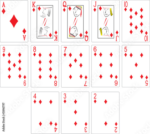 Diamond Playing Cards Vector Illustration