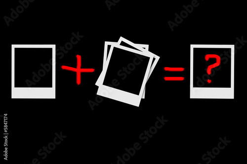 An image of white frames on background