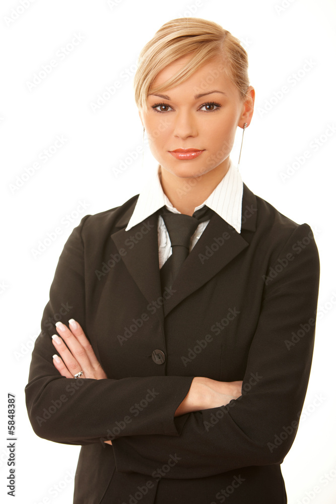 20-25 years old Blond business woman isolated on white 20-25 years old Blond business woman isolated on white