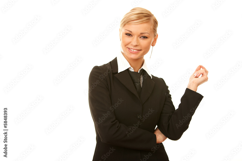 20-25 years old Blond business woman isolated on white 20-25 years old Blond business woman isolated on white