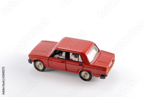 Collection scale model of the red car The model is made of metal