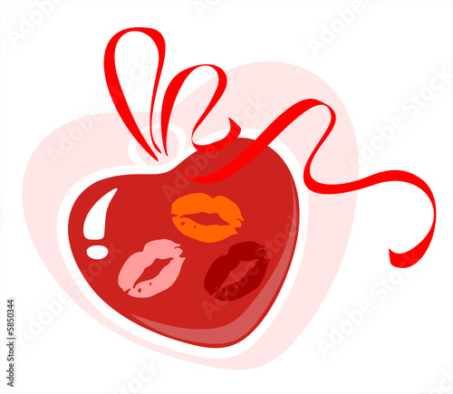 heart with kisses