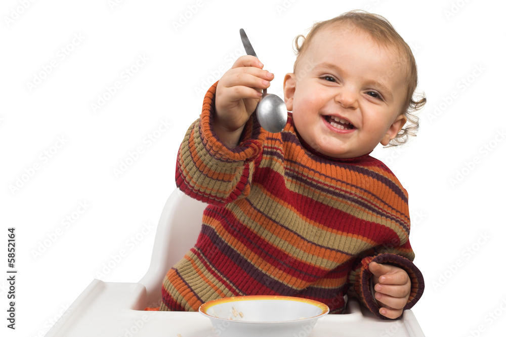baby boy having food