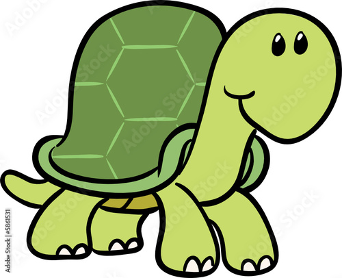 cute turtle vector illustration