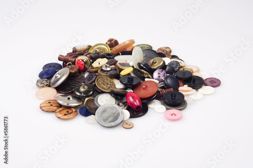 Various multicolor buttons.