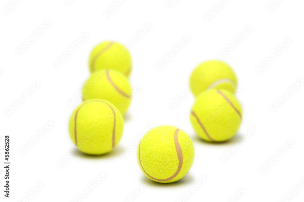 Tennis balls isolated on the white background