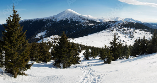 Winter mountain landscape. © wildman