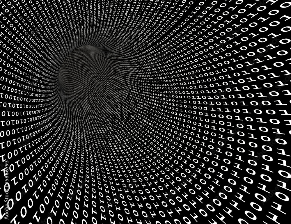 Fototapeta premium Wysokiej rozdzielczości 3d renderowane tunelu binarnego