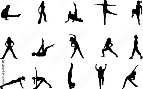 workout silhouettes