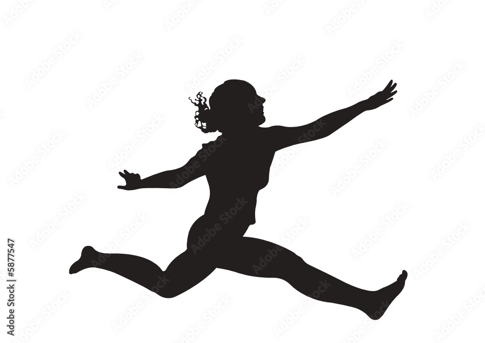 jump girl vector