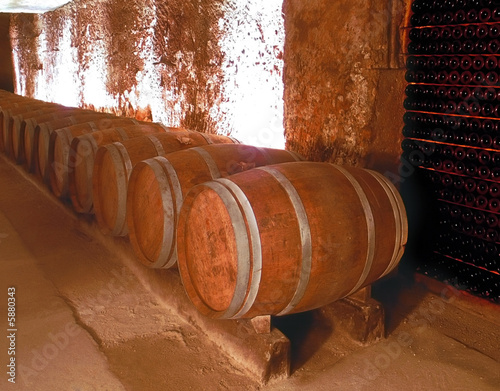 Fototapet Wine cellar st emilion gironde aquitaine france.