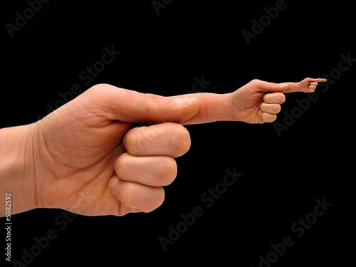 Foto Pointing to beyond
