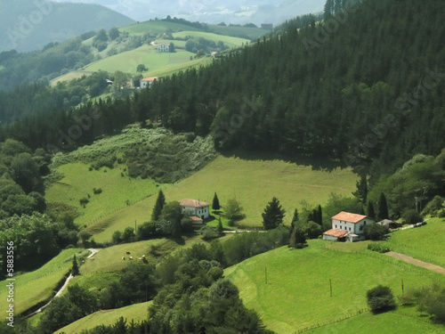 The pays basque countryside pyrenees atlantique aquitaine