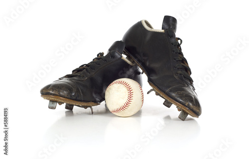 Photography Vintage antique baseball shoes