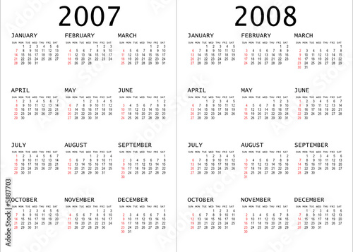 2007 - 2008 calendar