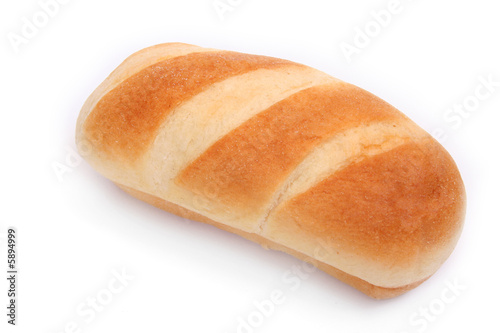 bread roll on white background