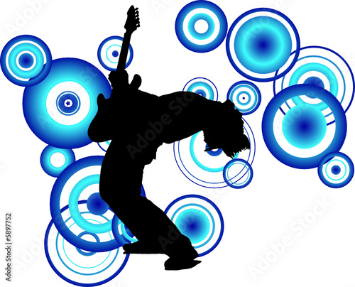 guitariste en action