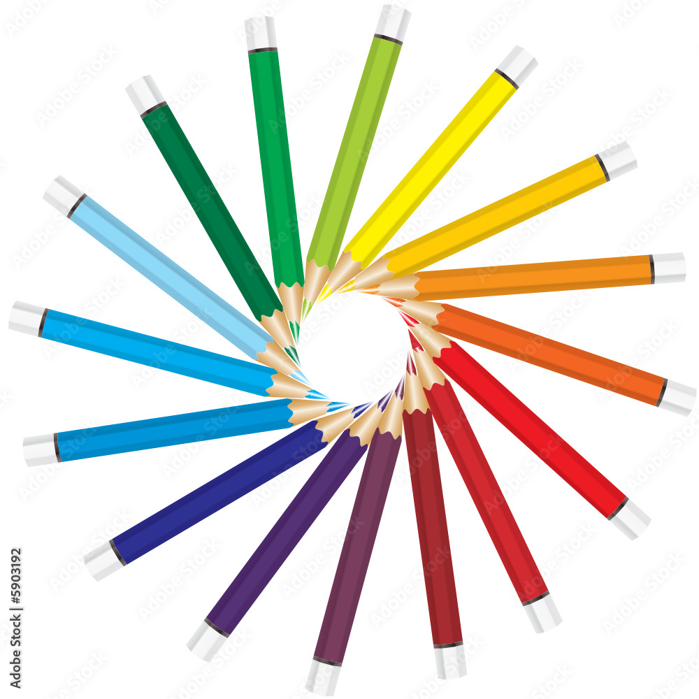 colored vector pencils