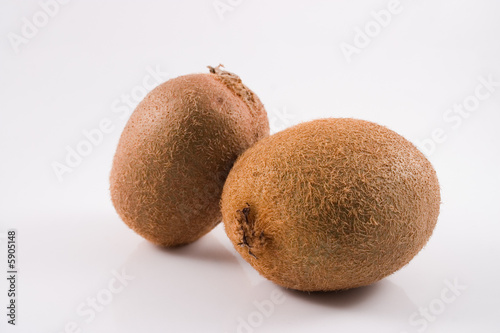 isolated kiwis on a white background