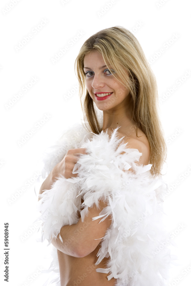 Beautiful sexual girl on white background Beautiful sexual girl on white background