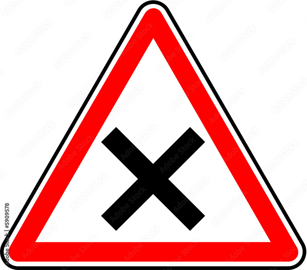 Obraz premium Panneau - attention priorité à droite