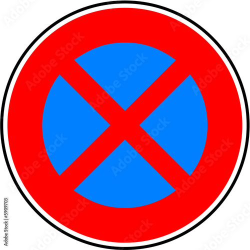Panneau stationnement et arret interdit