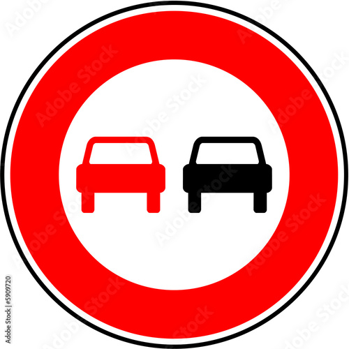 Panneau interdiction de dépasser
