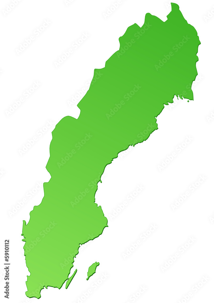 Carte de Suède verte